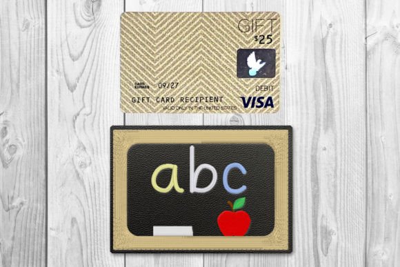 Chalkboard Gift Card Holder ITH Applique Review