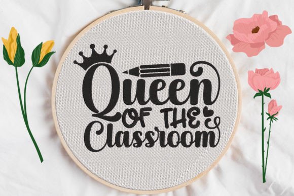 Reviewing Queen of the Classroom Embroidery Design