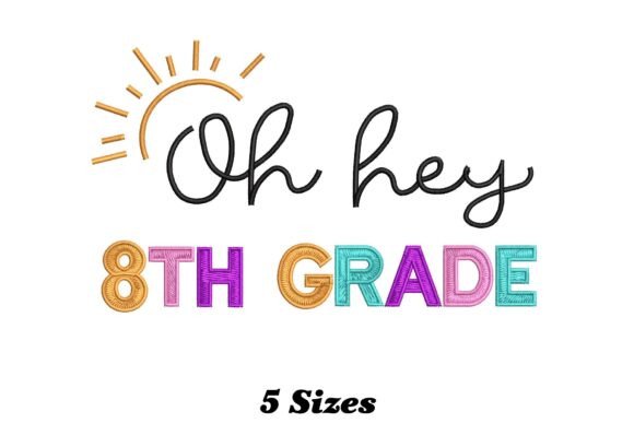 Reviewing the 8th Grade Teacher Embroidery Design